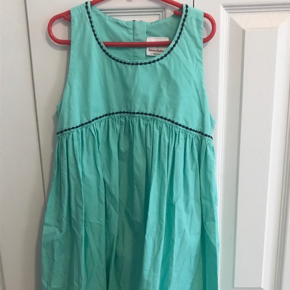 Hanna Andersson aqua blue dress, size 140